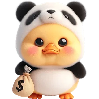 🤑 emoji Панда-утка @Nyasticks Telegram sticker 24 of 42