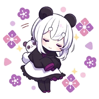 😌 emoji Панда-тян 2 @nyasticks Telegram sticker 23 of 41