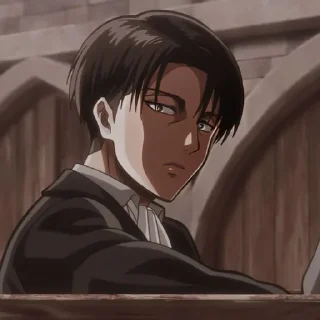 🍷 emoji 🩸Levi Ackerman.#baby Telegram sticker 20 of 47