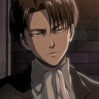 🍷 emoji 🩸Levi Ackerman.#baby Telegram sticker 13 of 47