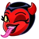 😜 emoji D3v1l3ss 3m0j1 :: @cucumberdaw Telegram sticker 7 of 50