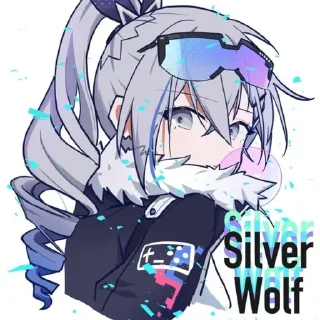 🫦 emoji серебряный волк Telegram sticker 9 of 11