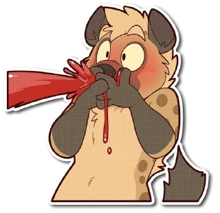 😊 emoji little Hyena @stickersb2b Telegram sticker 7 of 16