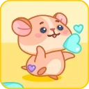 🥰 emoji Хомячок Коржик • @TgSticker Telegram sticker 14 of 49