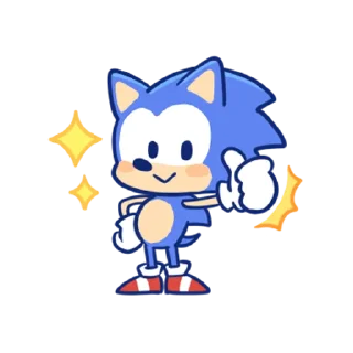 👍 emoji Sonic Cute Emoji Telegram sticker 1 of 42