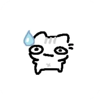 😓 emoji Kitty Telegram sticker 10 of 18