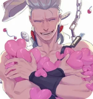 💖 emoji 🤺Polnareff and Kakyoin 🍒 Telegram sticker 9 of 50