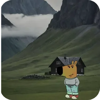 ⛰ emoji чилловый парень Telegram sticker 10 of 15