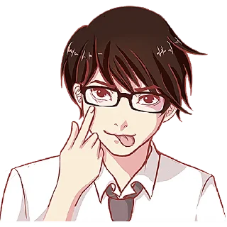 😋 emoji Парень в очках @Nyasticks Telegram sticker 15 of 41