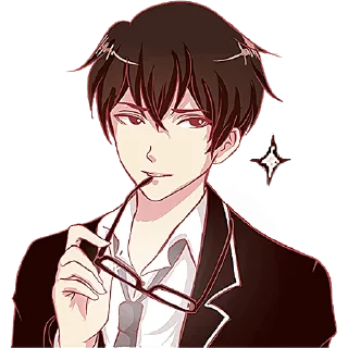 😉 emoji Парень в очках @Nyasticks Telegram sticker 23 of 41