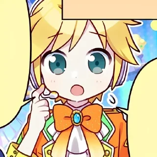 🌟 emoji ☆'Kagamine Len @shionwe ⊹ ᮫࣭﹆ֹ Telegram sticker 10 of 60