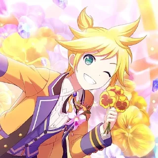 🌟 emoji ☆'Kagamine Len @shionwe ⊹ ᮫࣭﹆ֹ Telegram sticker 6 of 60
