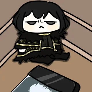 😐 emoji Zena Cat (stolen by @Tortagor) Telegram sticker 24 of 40