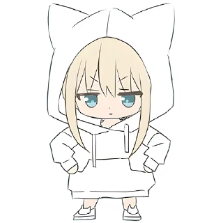 🤨 emoji Худи-тян @Nyasticks Telegram sticker 10 of 41