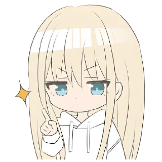 ☝ emoji Худи-тян @Nyasticks Telegram sticker 6 of 41