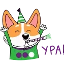 🎉 emoji Коржик :: @stickroom Telegram sticker 18 of 20