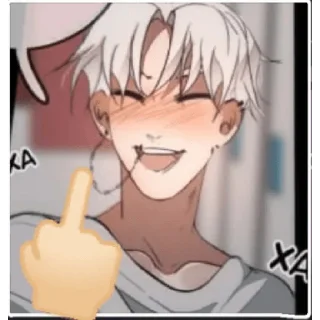 🖕 emoji я Крис мне 9 лет Telegram sticker 14 of 120