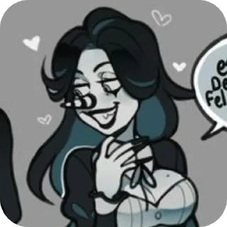 📖 emoji Laughing Jill @Ainitiart Telegram sticker 14 of 80