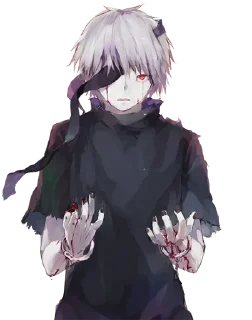 ❤️ emoji Токийский гуль @anime_Stickerr Telegram sticker 14 of 27