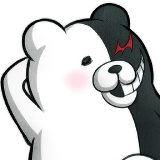 😇 emoji / Monokumas pack by @wanna_s_l_e_e_p / Telegram sticker 13 of 120