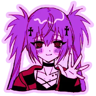 👋 emoji Ультрамариновая-тян 2 @Nyasticks Telegram sticker 21 of 33