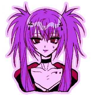 😏 emoji Ультрамариновая-тян 2 @Nyasticks Telegram sticker 13 of 33