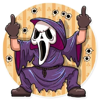 🖕 emoji Scream @stickersb2b Telegram sticker 10 of 25