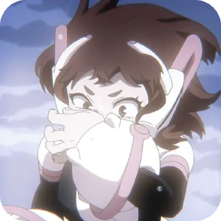 😣 emoji Uraraka || by @meitark Telegram sticker 14 of 35