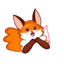 😍 emoji Red Fox Telegram sticker 16 of 28