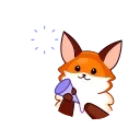 🥳 emoji Red Fox Telegram sticker 13 of 28