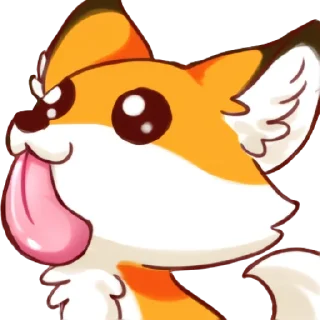 👅 emoji Red Fox @CrazySnep Telegram sticker 11 of 118