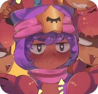 🌟 emoji ‹𝘚𝘈𝘕𝘋𝘠› ::from brawl stars:: b Telegram sticker 6 of 34