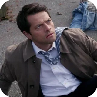 👔 emoji Castiel | Supernatural @MacraniFilms Telegram sticker 10 of 33