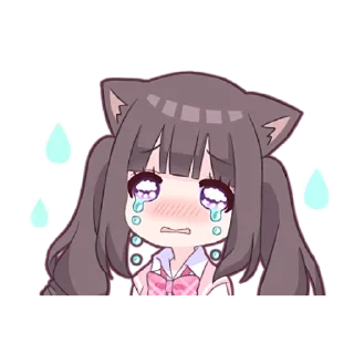😭 emoji Менхера-Кошка @nyasticks Telegram sticker 5 of 25