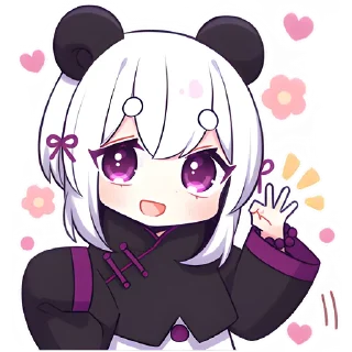 🥰 emoji Панда-тян 2 @nyasticks Telegram sticker 23 of 41