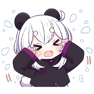 😱 emoji Панда-тян 2 @nyasticks Telegram sticker 9 of 41