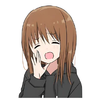 🤨 emoji Худи-тян @nyasticks Telegram sticker 24 of 41