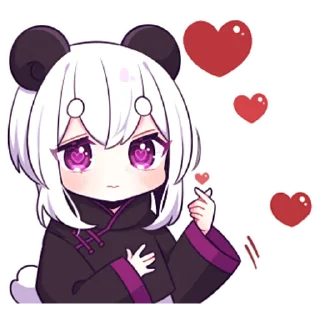 🥰 emoji Панда-тян 2 @nyasticks Telegram sticker 6 of 41