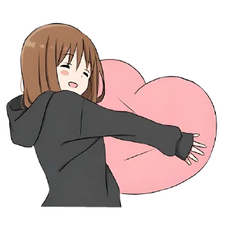 ❤️ emoji Худи-тян @nyasticks Telegram sticker 7 of 41