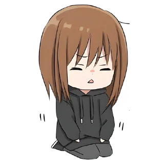 😒 emoji Худи-тян @nyasticks Telegram sticker 8 of 41
