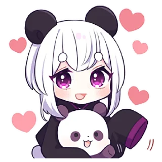 🥰 emoji Панда-тян 2 @nyasticks Telegram sticker 20 of 41