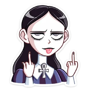 🖕 emoji Аннабель :: @stickroom Telegram sticker 12 of 48