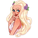 😏 emoji Girl in Love Telegram sticker 17 of 35