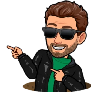 😎 emoji George Telegram sticker 18 of 22