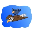 🏃‍♂️ emoji Crow Telegram sticker 13 of 33