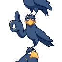 👌 emoji Crow Telegram sticker 8 of 33