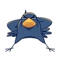 🤨 emoji Crow Telegram sticker 12 of 33