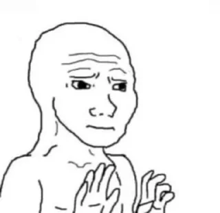 🫤 emoji Wojak Telegram sticker 8 of 46