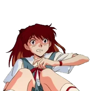 😨 emoji A lot of Asuka (Evangelion) Telegram sticker 19 of 80