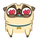 😍 emoji Penny Pug Telegram sticker 14 of 22